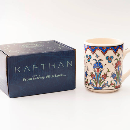 Set of 4 Handmade in Türkiye Ceramic Botanical Mugs - 9 Styles