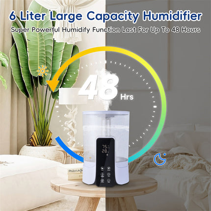 6L Large-capacity Humidifier Intelligent Timed Heating Spray UV