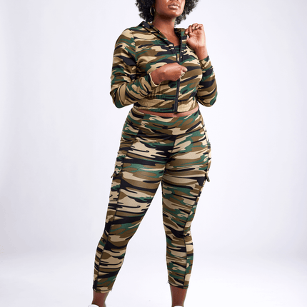 JupiterGear Athletic Zip-Up Crop Hoodie Jacket