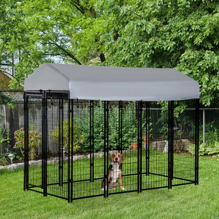Outdoor Dog Kennel with Roof