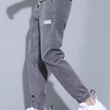 Men's Full Size Casual Loose Fit Denim Joggers Plus Size