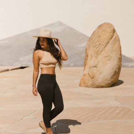 Women's Flat Socialite Orange Snake Skin