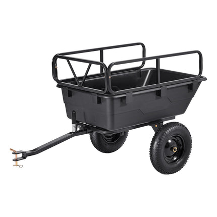Dump Trailer 500 Lbs 10 Cu. Ft Tow Behind Plastic Garden ATV Trailer