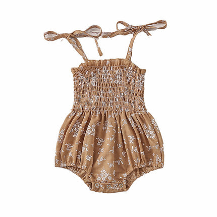 Baby Kid Girls Flower Print Rompers Dresses Wholesale 220425394
