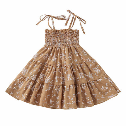 Baby Kid Girls Flower Print Rompers Dresses Wholesale 220425394