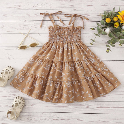 Baby Kid Girls Flower Print Rompers Dresses Wholesale 220425394
