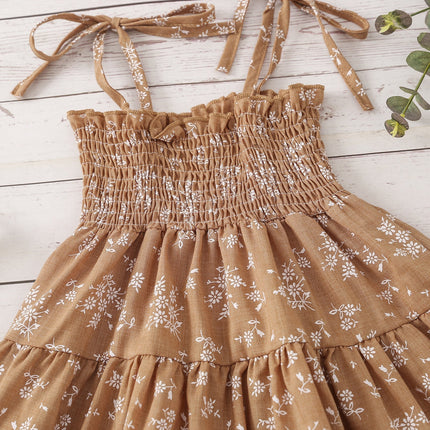 Baby Kid Girls Flower Print Rompers Dresses Wholesale 220425394