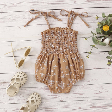Baby Kid Girls Flower Print Rompers Dresses Wholesale 220425394