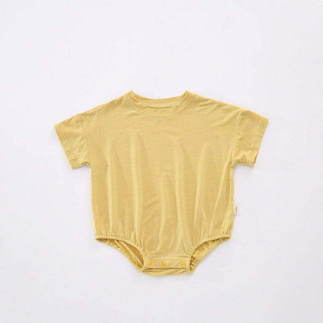 Baby Unisex Solid Color Rompers Wholesale 22051881