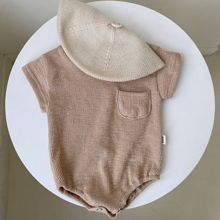 Baby Unisex Solid Color Rompers Wholesale 220531138