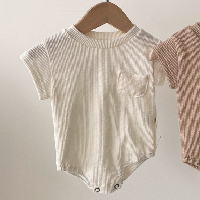 Baby Unisex Solid Color Rompers Wholesale 220531138