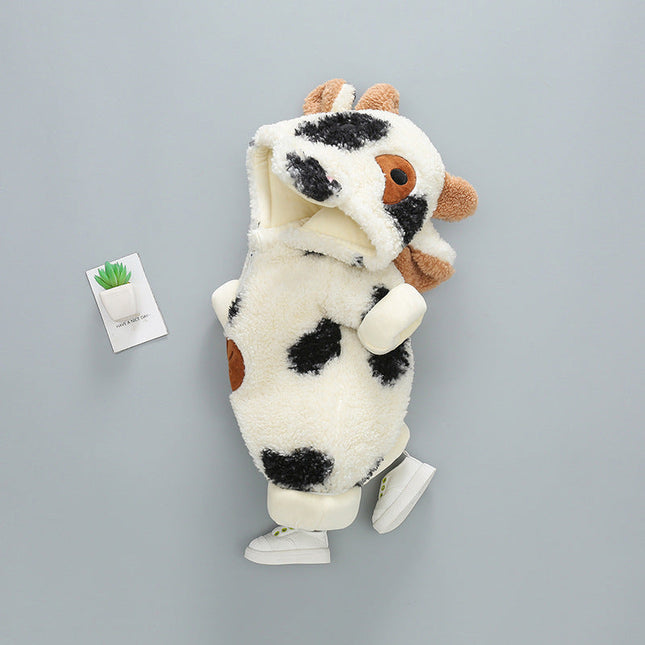 Baby Kid Unisex Animals Cow Jumpsuits Wholesale 221011384