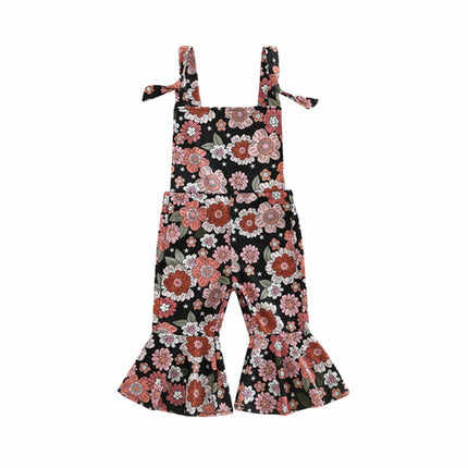 Baby Kid Girls Flower Print Jumpsuits Wholesale 221229408