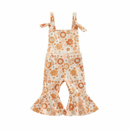 Baby Kid Girls Flower Print Jumpsuits Wholesale 221229408