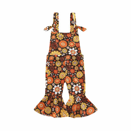 Baby Kid Girls Flower Print Jumpsuits Wholesale 221229408