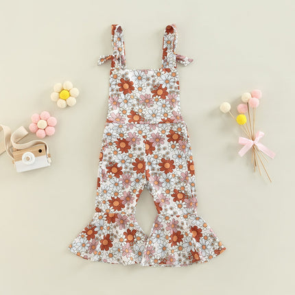 Baby Kid Girls Flower Print Jumpsuits Wholesale 221229408