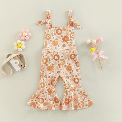 Baby Kid Girls Flower Print Jumpsuits Wholesale 221229408