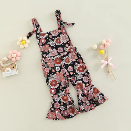 Baby Kid Girls Flower Print Jumpsuits Wholesale 221229408