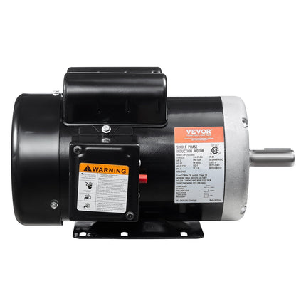 5HP Air Compressor Electric Motor 230V 25A 3450RPM 56Hz Frame CW CCW