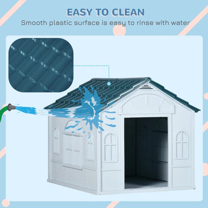 PawHut Plastic Dog House For Medium And Small Dogs, Water Resistant