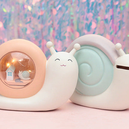 Multi-functional  Snails Piggy Bank Night Lamp