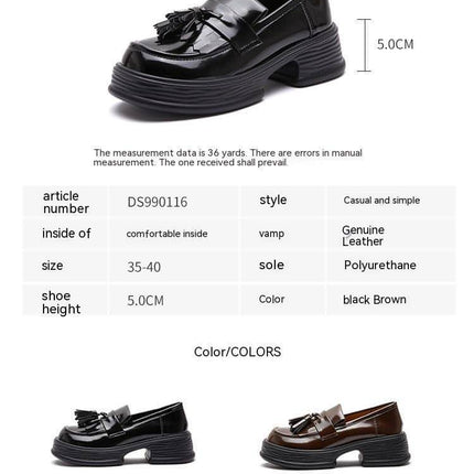 Ladies Tassel Japanese Leisure Small Leather Shoes Women