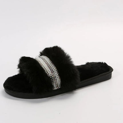 Open Toe Fuzzy Slippers