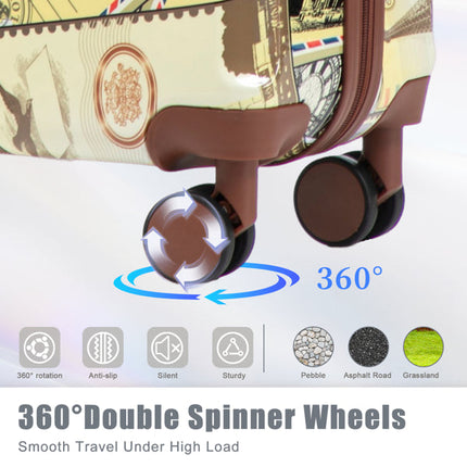 20"/24"/28" 3 Pcs/set In PC Spinner Wheel Luggage, Carry On Suitcase,