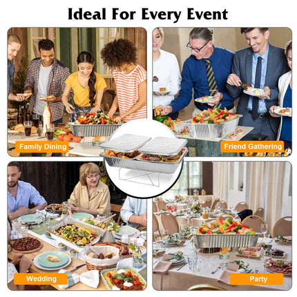 42Pcs Serve 6 Guests Disposable Chafing Dish Buffet Set Chafing