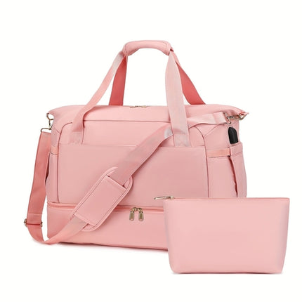 Women's Travel Duffel Bag, Sports Gym Yoga Duffel Bag Weekender