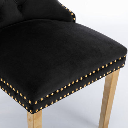 High-end Tufted Solid Wood Contemporary Velvet Upholstered Dining