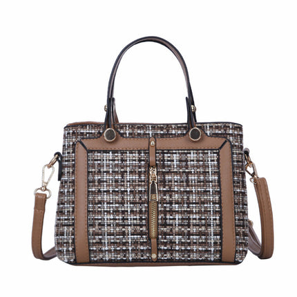 Korean Style Plaid three-dimensional Handbag For Ladies