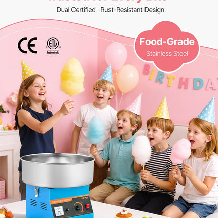 Commercial Cotton Candy Machine Electric Sugar Floss Maker Stainless