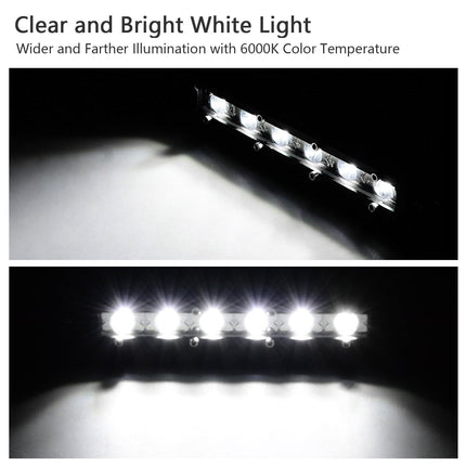 7in LED Light Bar Single Row Offroad Spot Lights 18W Ultra Slim