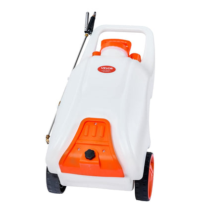 13.1Gal Battery Powered Sprayer With Cart Wheeled 0-80 PSI Electric