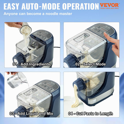 Electric Pasta Maker, 150W Automatic Noodle Maker Machine With 8 Pasta