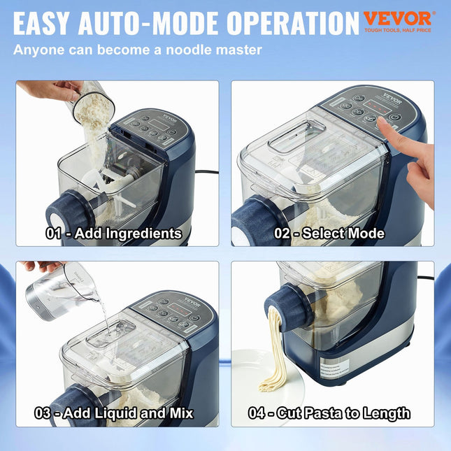 Electric Pasta Maker, 150W Automatic Noodle Maker Machine With 8 Pasta