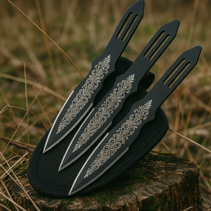 Custom Engraved 3-Piece Throwing Knife Set – 5.5″ Stainless Steel