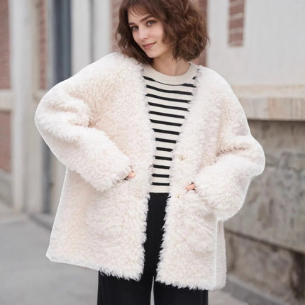 Fleece Button Up Long Sleeve Outerwear