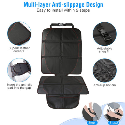 2 Packs Car Seat Protector Cushion Mat Pad With Thick Padding