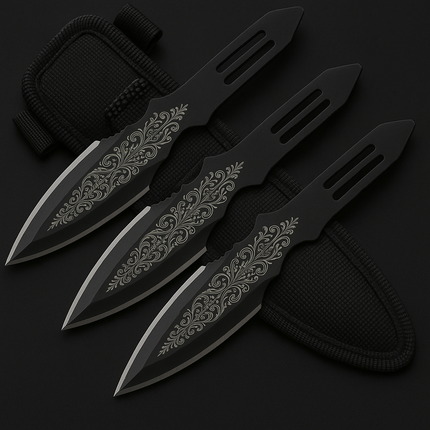 Custom Engraved 3-Piece Throwing Knife Set – 5.5″ Stainless Steel