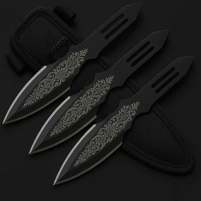 Custom Engraved 3-Piece Throwing Knife Set – 5.5″ Stainless Steel