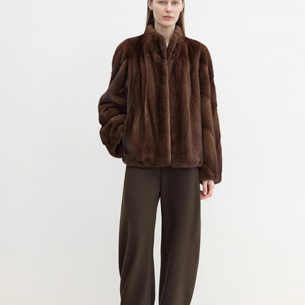 "Nostalgic Stroll" Wool Blended High Waist Curved Scimitar Casual