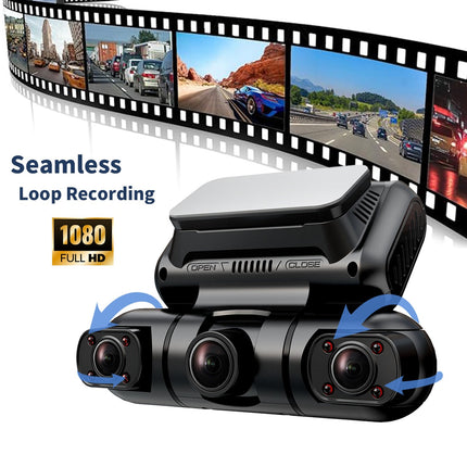 Hainatech 360 Degree View 4 Channel Dash Cam Front And Rear Inside