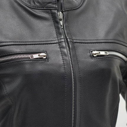 Roxy - Light weight cafe style leather jacket