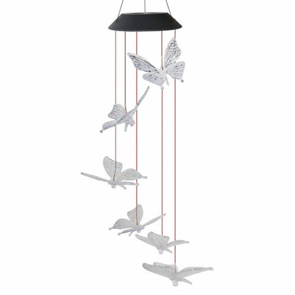 Color Changing Solar Power Wind Chime Crystal Ball