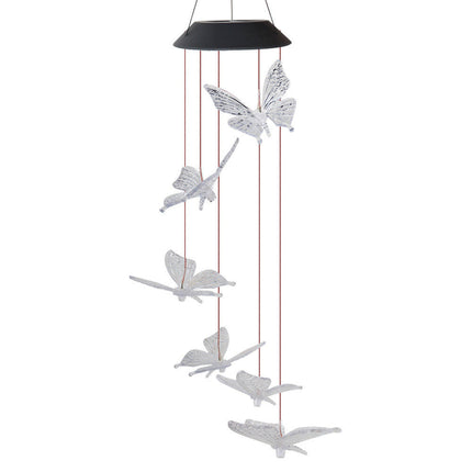 Color Changing Solar Power Wind Chime Crystal Ball