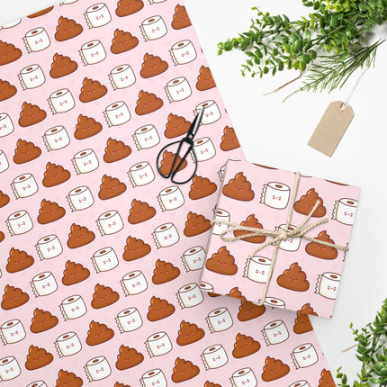 Toilet Wrapping Paper | Poop and Toilet Paper Wrapping Paper | Gag