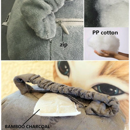 3D Animal Charcoal Car Pillow