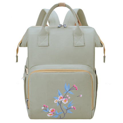 Oxford Embroidery Travel Diaper Bag For Mommy